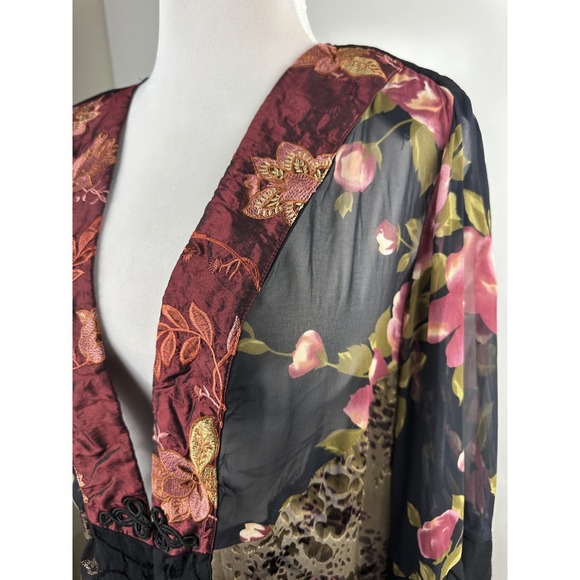 Spencer Alexis Floral Embroidered Cardigan Top Plus Size 2X Boho Fairy Artsy - Picture 6 of 15